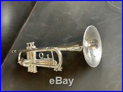 Vintage 1971 Silver Plated Getzen Eterna Severinsen Professional Trumpet w Case
