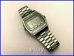 Vintage 1981 Seiko D229-5010 LCD Digital Watch Case Palladium plating