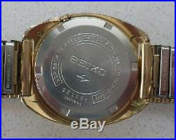 Vintage 1982 Seiko 5 Day-date Gold Plated Mens Watch 7019-7130 automatic
