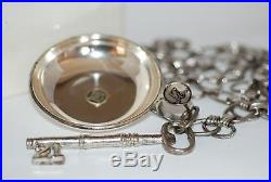 Vintage 21 Club Sommelier Wine Tasting Cup Having An Oval Link Chain W 21 Key