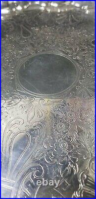 Vintage 3 Legged Sol Goldfeder Silver Plated Platter/Tray