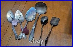 Vintage 300 Piece Mixed Lot Silverplate Flatware Spoons Forks More Estate Find