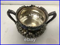 Vintage 4 Piece Silver Plate Coffee and Tea Set reed & barton 3518