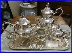 Vintage'40's Birmingham Silver Co Tea Set, 4pc Plus Tray