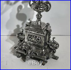 Vintage 5 Arms Candelabra Rococo French / Italy Style Ormolu Silver plated 16.5