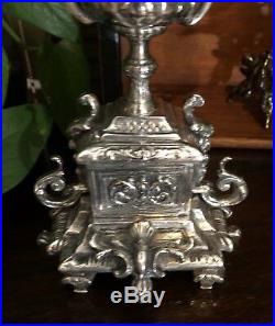 Vintage 5 Arms Candelabra Rococo French / Italy Style Ormolu Silver plated 16.5