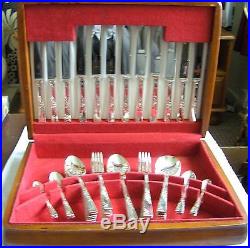 Vintage 50 piece Sheffield A1 Canteen Of Silver Plated Cutlery 6 place settings
