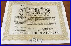 Vintage 52 Piece SET WM Rogers AA Silverware JUBILEE Certificate & Storage Chest