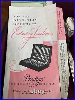 Vintage 76 Pc Prestige Plate Grenoble Silver-Plated Flatware w chest