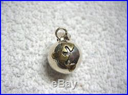 Vintage 925 Mexico Sterling Silver & Gold Plate Chime Globe Ball Pendant