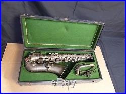Vintage Alto saxophone, The Olympian, Conn stencil, Silver plate