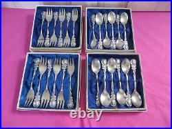 Vintage Antiko 24pc Silver Plated Dessert Fork & Spoons AR 90-18