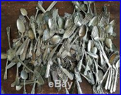 Vintage Antique Craft Silverplate Flatware 320 Pc Lot Silverware Spoons Forks +