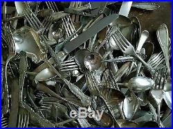 Vintage Antique Craft Silverplate Flatware 500Pc Lot Silverware Spoons Forks Use