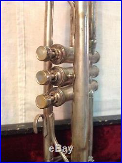 Vintage Antique King H. N. White Liberty Model #129737 Silver Plate Trumpet