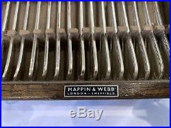 Vintage Antique Mappin & Webb 61 Piece Canteen Of Cutlery
