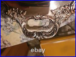 Vintage / Antique Royal Rose by Wallace Silver Plated Tray #9826 (28L x18W)