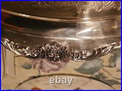 Vintage / Antique Royal Rose by Wallace Silver Plated Tray #9826 (28L x18W)