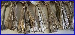 Vintage Antique Silverplate Flatware Serving Pc Lot Craft Table Jewelry 145 Pc