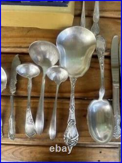 Vintage Antique Silverware 60 Pc Lot Community Plate Rogers & Bro Sons Wm Silver