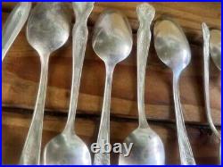 Vintage Antique Silverware 60 Pc Lot Community Plate Rogers & Bro Sons Wm Silver