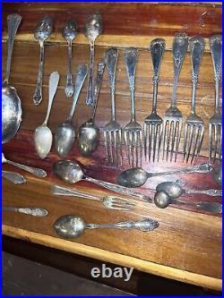 Vintage Antique Silverware Lot mix 33 items silver plated silver Sterling