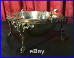 Vintage Antique Victorian Silverplate Covered Serving Dish With Revolving LID