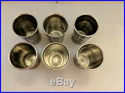 Vintage Art Deco George J. Berry 6 Matching Cups ONLY no cocktail shaker