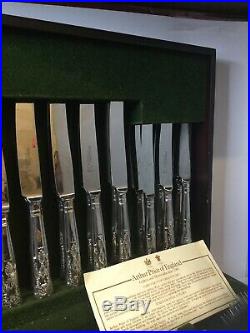 Vintage Arthur Price Canteen Of Cutlery, Silver Plate, Set For 12, Kings Pattern