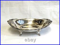 Vintage BAROQUE WALLACE Pierced Silver Plate 16 Serving Platter BOWL BOAT Tray