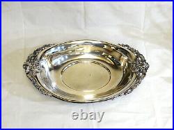 Vintage BAROQUE WALLACE Pierced Silver Plate 16 Serving Platter BOWL BOAT Tray