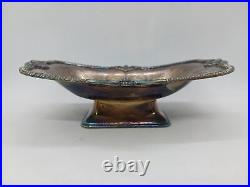 Vintage Barker Ellis Sterling Silver Mounts/ Silver Plated Footed Nut Dish SM