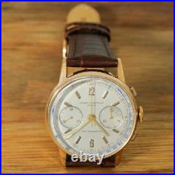 Vintage Baume Mercier Large Chronograph 37mm Gold Plated Manual Wind Gents Watch
