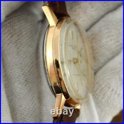 Vintage Baume Mercier Large Chronograph 37mm Gold Plated Manual Wind Gents Watch