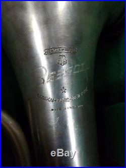 Vintage Besson 50 medals of honour Euphonium in Silver Plate NICE