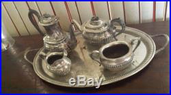 Vintage Birks Regency Silver Plate Tea & Coffee Set Sheffield Free Shipping