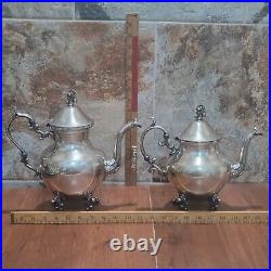 Vintage Birmingham Silver Co Silver Plate Large Serving Platter Coffee Teapots