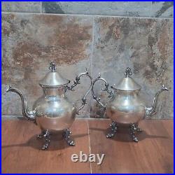 Vintage Birmingham Silver Co Silver Plate Large Serving Platter Coffee Teapots