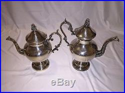Vintage Birmingham Silver Company 8 piece Silver on copper tea and coffee set