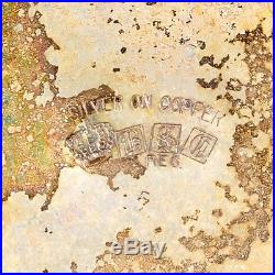 Vintage Birmingham Silver on Copper Tea Kettle & Warmer Grapes Leaves BSC Ornate