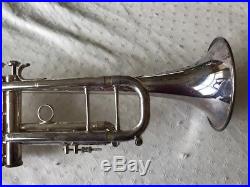 Vintage Blessing Silver Plate ML-1 Trumpet signed by Doc Severinson