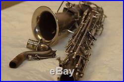 Vintage Buescher True Tone Low Pitch Silver Plate C Melody Saxophone