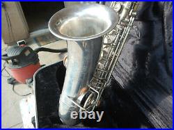 Vintage Buffet Silver Plated Apogee Model Alto Saxophone Free Ship! Make Offer