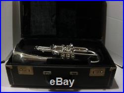 Vintage Bundy Flugelhorn silver plate and original hard case Bach 182 clone