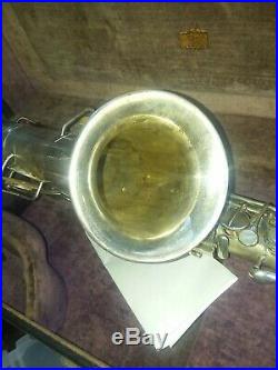 Vintage C. G. Conn Silver Plate C Melody Sax Saxaphone Parts Repair does play
