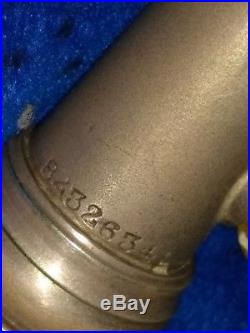 Vintage C. G. Conn Silverplate Metal Clarinet No. B215192L Elkhart Indiana