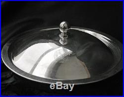 Vintage CGT FRENCH LINE Logo Silverplate Round Bowl Lid 50s