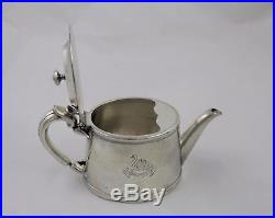 Vintage CHRISTOFLE Hotel Silver Teapot CALIFORNIA with Swan Logo FRANCE
