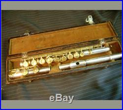 Vintage CONN Gold Plated Silver Flute = ULTRA LOW SERIAL # 28 = Needs Minor TLC