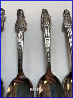 Vintage Carlton Silver plate Spoons Girl Names Set of 5